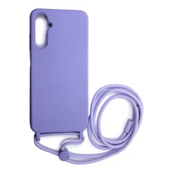 Capa de Silicone com Cordão para Samsung Galaxy A15 4g/A15 5g Roxo Capa de Silicone com Cordão para Samsung Galaxy A15 4g/A15 5g Roxo